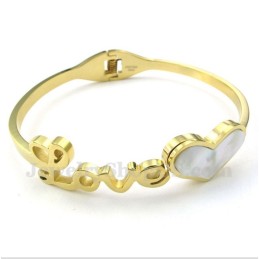 Pulseira Masculina De Titânio E Ouro Love