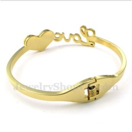 Pulseira Masculina De Titânio E Ouro Love