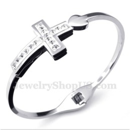 Pulseira Masculina De Titânio Com Cruz