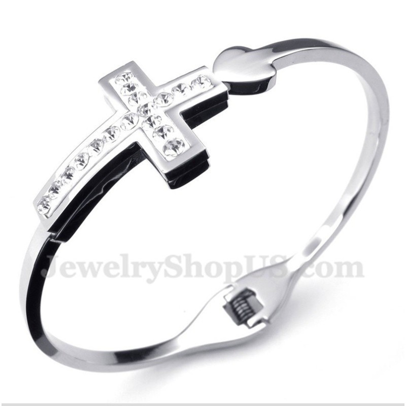 Pulseira Masculina De Titânio Com Cruz Pulseira Masculina De Titânio Com Cruz