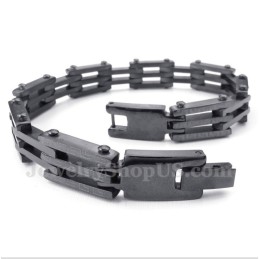 Pulseira Masculina De Titânio Com Padrão Grego Meandro