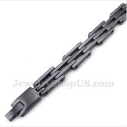 Pulseira Masculina De Titânio Com Padrão Grego Meandro