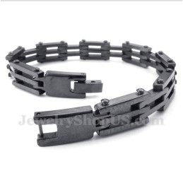 Pulseira Masculina De Titânio Com Padrão Grego Meandro