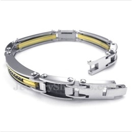 Pulseira Masculina De Titânio Com Diamantes