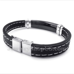 Pulseira De Borracha Masculina De Titânio Com Versículos Bíblicos