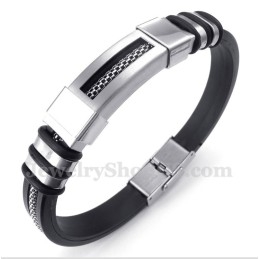Pulseira De Borracha De Titânio Masculina