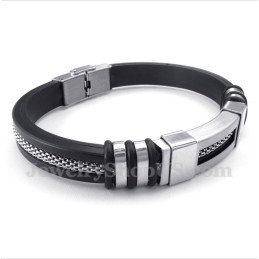 Pulseira De Borracha De Titânio Masculina
