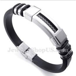 Pulseira De Borracha De Titânio Masculina