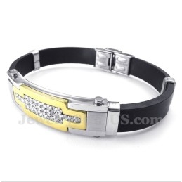 Pulseira Masculina De Titânio E Diamante