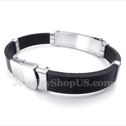 Pulseira Masculina De Titânio E Diamante