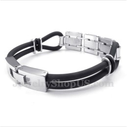 Pulseira De Borracha De Titânio Masculina