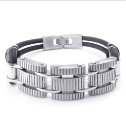 Pulseira De Borracha De Titânio Masculina