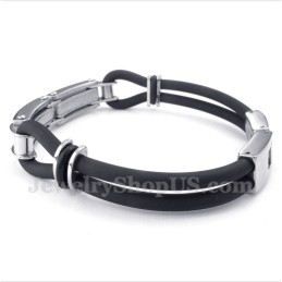 Pulseira Masculina De Cabo De Borracha De Titânio