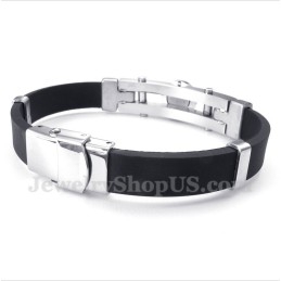 Pulseira De Borracha De Titânio Masculina
