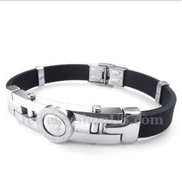 Pulseira De Borracha De Titânio Masculina