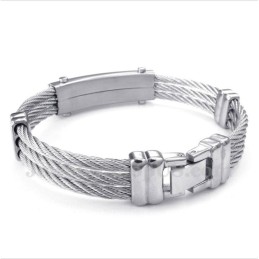 Pulseira De Cabo De Titânio Masculina