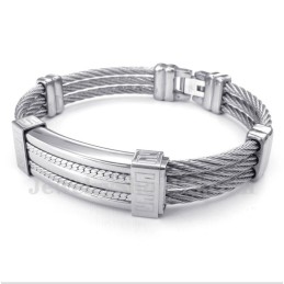 Pulseira De Cabo De Titânio Masculina