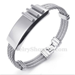 Pulseira De Cabo De Titânio Masculina