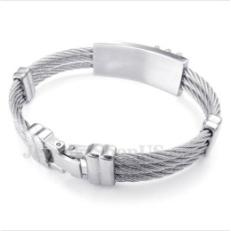 Pulseira De Cabo De Titânio Masculina