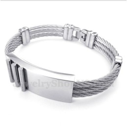 Pulseira De Cabo De Titânio Masculina