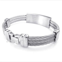 Pulseira De Cabo De Titânio Masculina