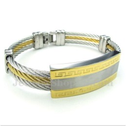 Pulseira De Cabo De Titânio Masculina