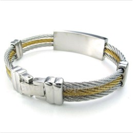 Pulseira De Cabo De Titânio Masculina