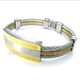 Pulseira De Cabo De Titânio Masculina