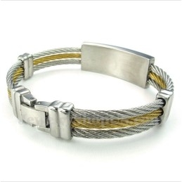 Pulseira Masculina De Titânio Com Versículos Bíblicos