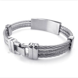 Pulseira De Cabo De Titânio Masculina