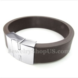 Pulseira Magnética De Couro Masculina