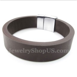 Pulseira Magnética De Couro Masculina