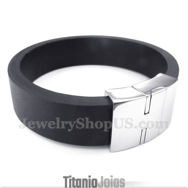 Pulseira Magnética De Couro Masculina Pulseira Magnética De Couro Masculina