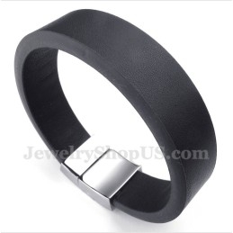Pulseira Magnética De Couro Masculina