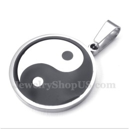 Pingente Tai Chi Masculino De Titânio Com Corrente Grátis