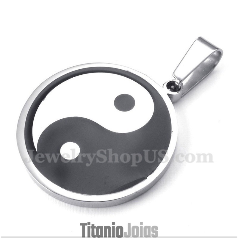 Pingente Tai Chi Masculino De Titânio Com Corrente Grátis Pingente Tai Chi Masculino De Titânio Com Corrente Grátis