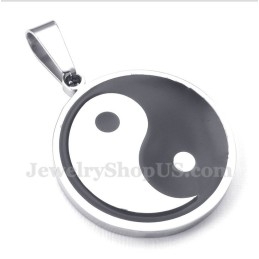Pingente Tai Chi Masculino De Titânio Com Corrente Grátis