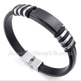 Pulseira De Borracha De Titânio Masculina