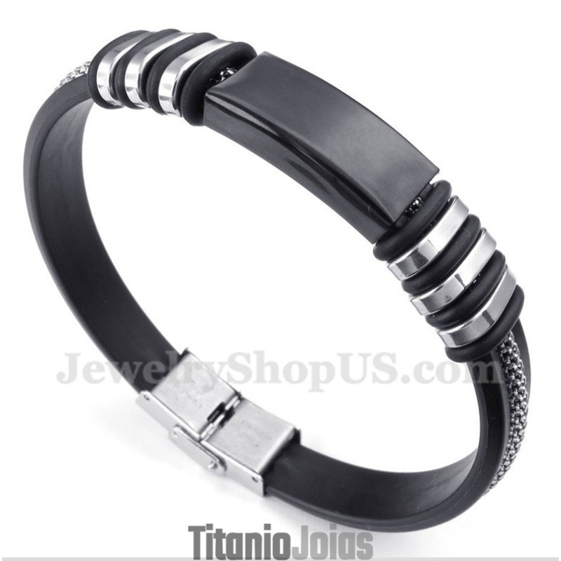 Pulseira De Borracha De Titânio Masculina Pulseira De Borracha De Titânio Masculina