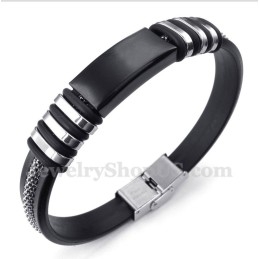 Pulseira De Borracha De Titânio Masculina