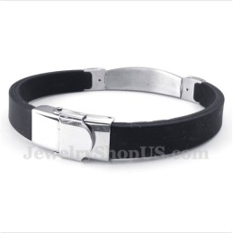 Pulseira Masculina De Borracha De Titânio E Diamante