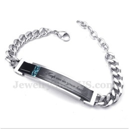 Pulseira De Casal Masculina De Titânio E Diamante Para Ele