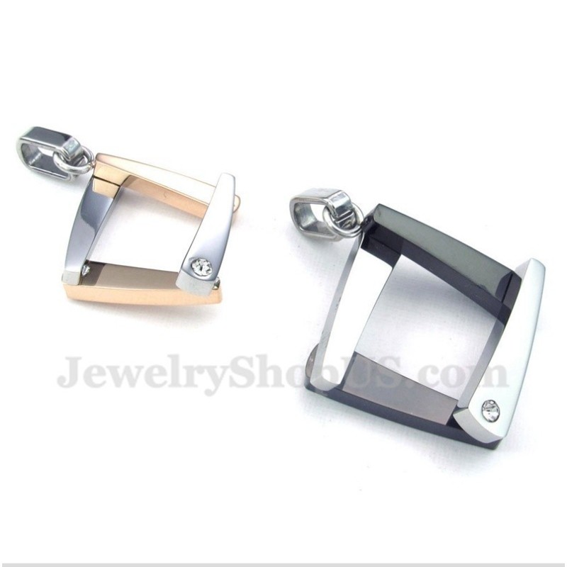 Pingente De Casal De Diamantes De Titânio Com Corrente Grátis (Um Par) Pingente De Casal De Diamantes De Titânio Com Corrente Grátis (Um Par)