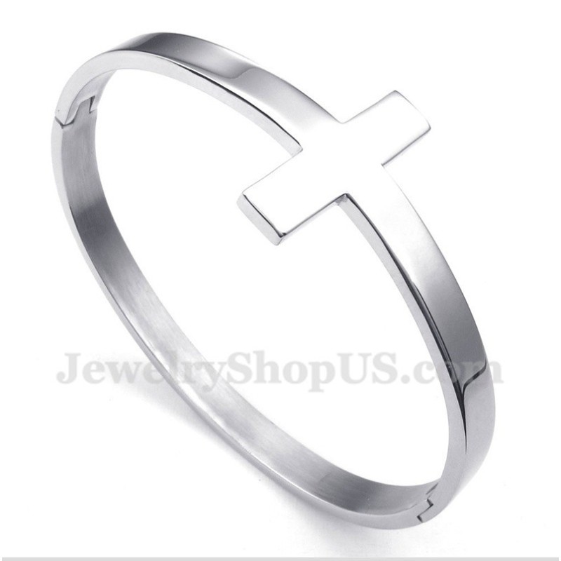 Pulseira Masculina De Titânio Com Cruz Pulseira Masculina De Titânio Com Cruz