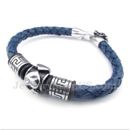 Pulseira Masculina De Couro De Titânio