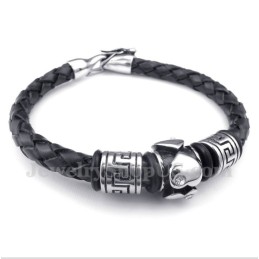 Pulseira Masculina De Couro De Titânio