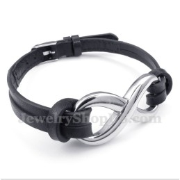 Pulseira Masculina De Couro De Titânio