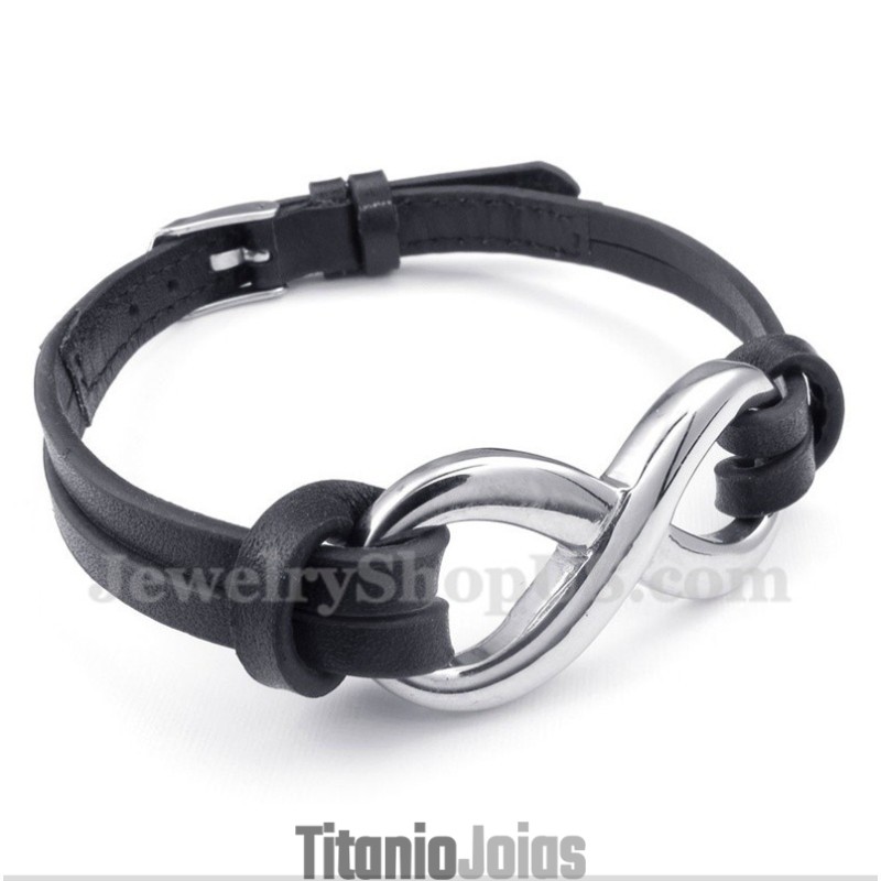 Pulseira Masculina De Couro De Titânio Pulseira Masculina De Couro De Titânio
