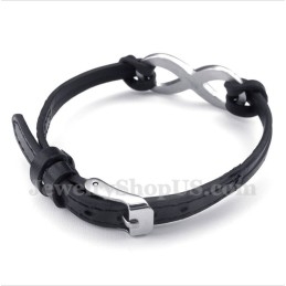Pulseira Masculina De Couro De Titânio