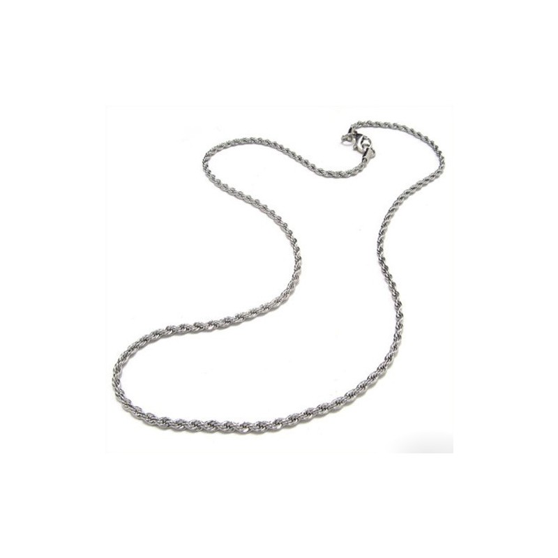 Colar De Corrente Delicada De Titânio De 20,1 Polegadas Com Ondas